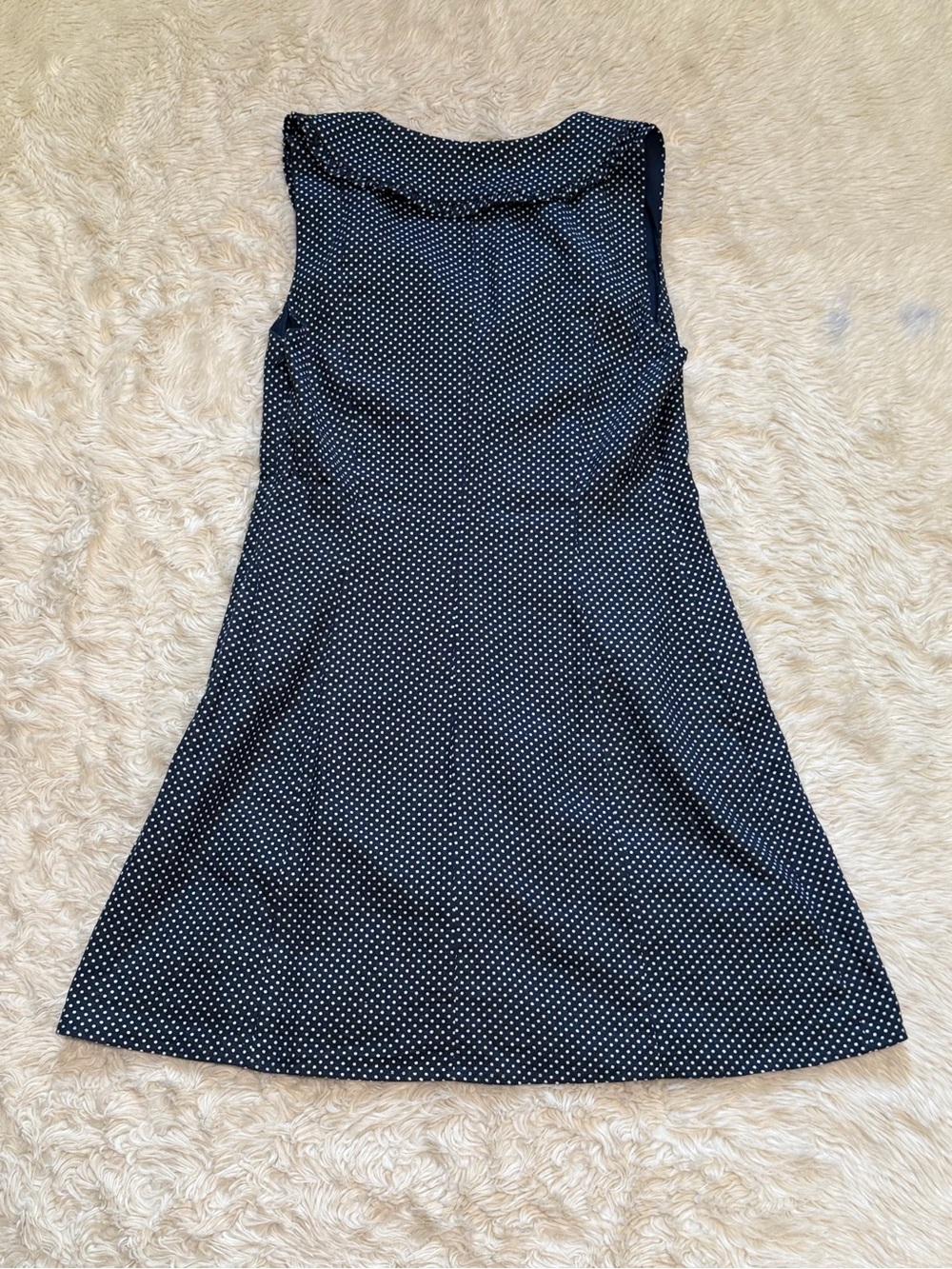 Caroline Constas Navy Blue & White Polka Dot Mini Dress - Size 8 - Picture 4 of 7